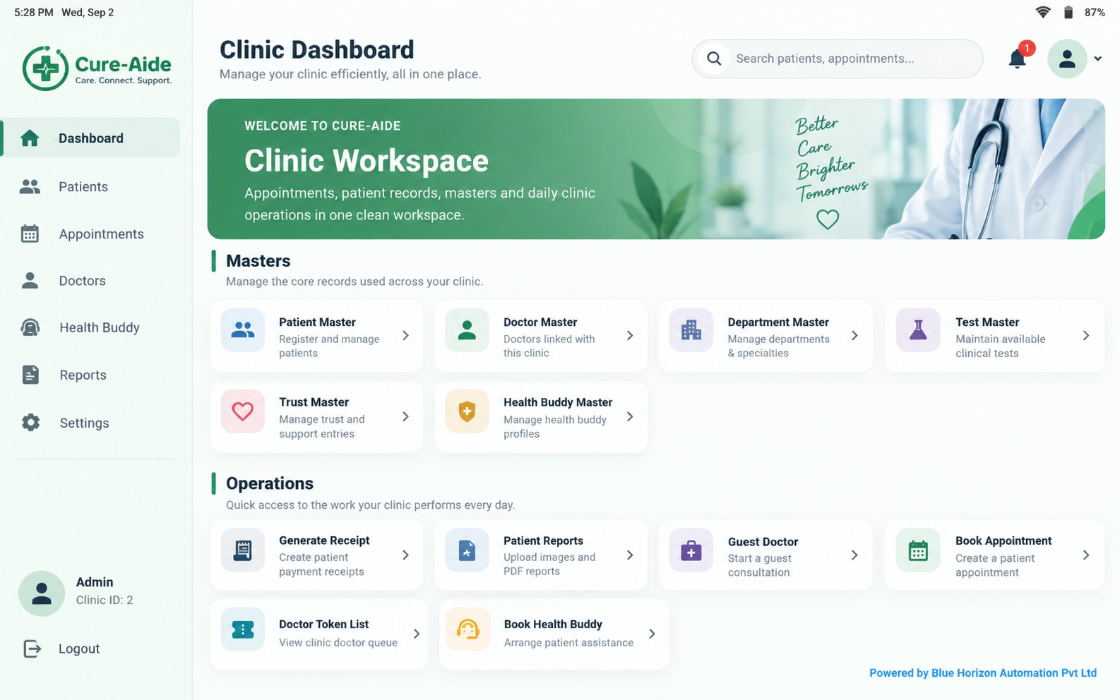 Clinic Workspace & Queue